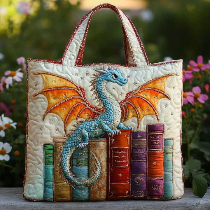 Handgemachte Tasche – Smaragddrache, Bücherwächter
