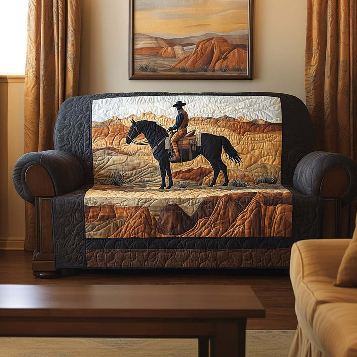 Western Pferde Silhouette II Sofaüberwurf